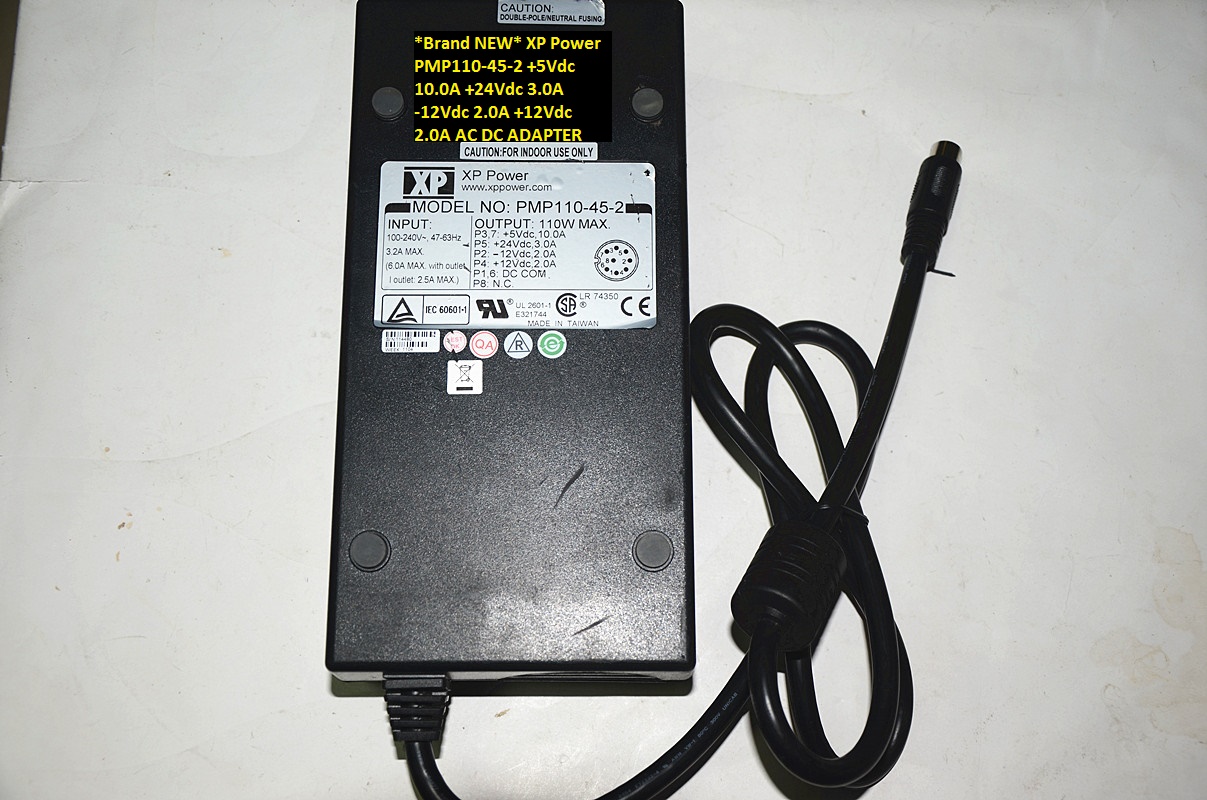 *Brand NEW* AC100-240V XP Power PMP110-45-2 +5Vdc 10.0A +24Vdc 3.0A -12Vdc 2.0A +12Vdc 2.0A AC DC ADAPTER
